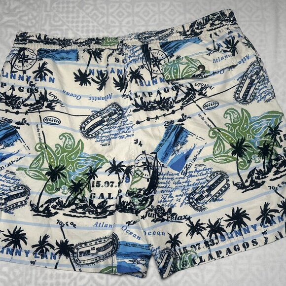 Caribbean Joe "Galapagos Island" Print Swim Trunks Medium - Picture 3 of 7
